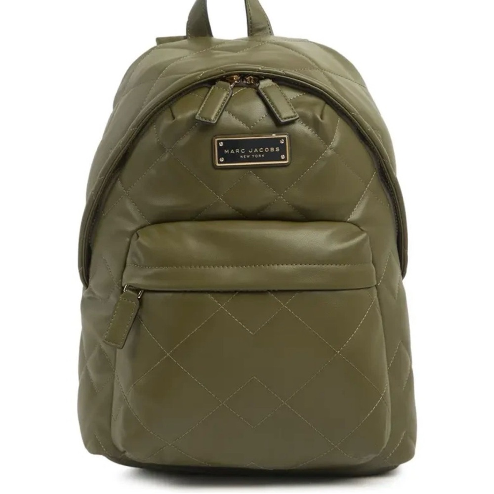 Marc Jacobs Olive Quilted Backpack